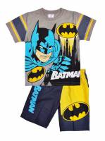 Boy's 100% Cotton Summer Pyjamas - Batman Pyjamas - Size 4 - Grey/Blue/Yellow - Limited Stock