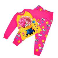 Girl's 100% Cotton Spring/Autumn Pyjamas - Minions Pyjamas - Size 6 - Pink - Limited Stock