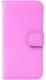 Apple iPhone SE/ iPhone 5 / iPod Touch - Slim Genuine Leather Wallet Case - Light Pink