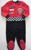 Boy's Winter Pyjamas - Disney-Pixar Cars (Lightning McQueen) Polar Fleece Onesie (Cars Sleepsuit) - Size 5 - Red/Black - Limited Stock