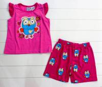 Girl's Summer Pyjamas - Giggle and Hoot Pyjamas - Hoot Pyjamas - Size 1 - Pink - Sold Out