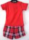 Boy's 100% Cotton Summer Pyjamas - George Pig Pyjamas (Peppa Pig) - Size 4 - Red/Red & Blue Tartan - Limited Stock