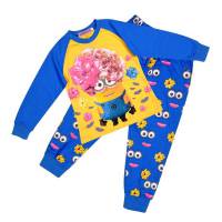 Girl's 100% Cotton Spring/Autumn Pyjamas - Minions Pyjamas - Size 8 - Blue - Limited Stock