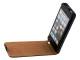 Apple iPhone SE/ iPhone 5 / iPod Touch - Slim Genuine Leather Flip Case - Black