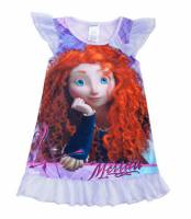Girl's Summer Pyjamas - Disney Princess Short Sleeve Nightie - Brave (Merinda Nightie) - Size 5 - Lilac - Limited Stock