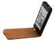 Apple iPhone SE/ iPhone 5 / iPod Touch - Slim Genuine Leather Flip Case - Orange