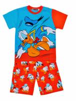 Boy's 100% Cotton Summer Pyjamas - Donald Duck Pyjamas - Size 4 - Orange/Blue - Limited Stock