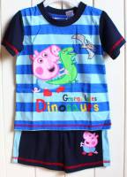 Boy's Summer Pyjamas - George Pig Dinosaur Pyjamas (Peppa Pig) - Size 1 - Blue - Limited Stock