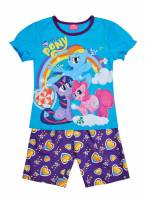 Girl's 100% Cotton Summer Pyjamas - My Little Pony Pyjamas - Size 2 - Blue/Purple - Limited Stock