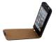 Apple iPhone SE/ iPhone 5 / iPod Touch - Slim Genuine Leather Flip Case - Purple