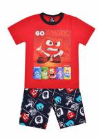 Boy's 100% Cotton Summer Pyjamas - Disney Inside Out - Anger Pyjamas - Size 6 - Red - Limited Stock