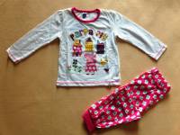 Girl's 100% Cotton Spring/Autumn Pyjamas - Peppa Pig Pyjamas - Size 6 - White/Pink - Limited Stock