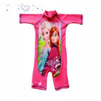 Girl's Swimmers - Disney Frozen (Elsa and Anna) Rashsuit - Size 10 - Pink - Limited Stock
