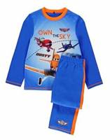Boy's 100% Cotton Spring/Autumn Pyjamas - Disney Planes Pyjamas - Size 2 - Blue/Orange - Limited Stock