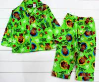 Boy's Flannelette Pyjamas (100% Cotton) - Disney Jake and the Neverland Pirates Pyjamas - Size 5 - Green - Limited Stock
