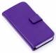 Apple iPhone SE/ iPhone 5 / iPod Touch - Slim Genuine Leather Wallet Case - Purple