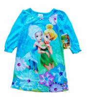 Girl's Spring/Autumn Pyjamas - Disney Fairies Long Sleeve Nightie - Size 2 - Blue - Limited Stock