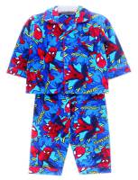 Boy's Flannelette Pyjamas (100% Cotton) - Spiderman Pyjamas - Size 5 - Blue - Limited Stock