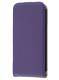 Apple iPhone SE/ iPhone 5 / iPod Touch - Slim Genuine Leather Flip Case - Purple