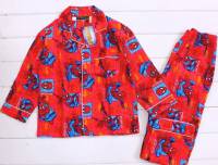 Boy's Flannelette Pyjamas (100% Cotton) - Spiderman Pyjamas - Size 8 - Red - Limited Stock